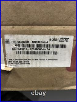 NEW SolarEdge SE3000H-US000BNU4 3.0kW 240VAC 1-PH Grid-Tie String Inverter withRGM
