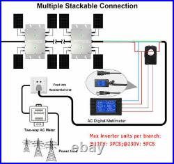 New 1200W Solar Grid Tie Inverter MPPT DC28-50V AC110/120V for 30V 36V Panel