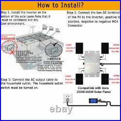 New 1200W Solar Grid Tie Inverter MPPT DC28-50V AC110/120V for 30V 36V Panel