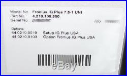 New Fronius IG Plus 7.5-1 UNI 7500W 7.5kW 240V Grid-tie Solar Inverter Non-AFCI