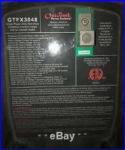 Outback Power Systems GTFX3048 Grid-tie Battery Solar Inverter and accessories