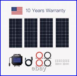 Plug-in grid-tie solar power kit without solar panels