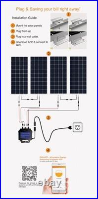 Plug-in grid-tie solar power kit without solar panels