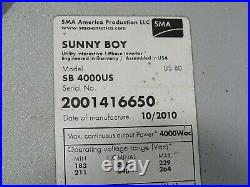 SMA America Production LLC Sunny Boy (Utility Interactive Inverter) 1PH, SB 40