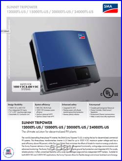 SMA STP20000TL-US-10 Sunny Boy Tripower Grid-Tie Solar Inverter 20KW 3-Phase
