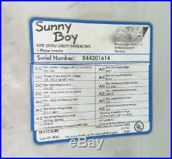 SMA SUNNY BOY SWR 2500U 2500w Grid-Tie inverter solar electric 1-Phase