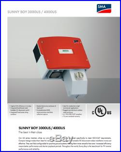 SMA Sunny Boy 4000w Solar Grid-Tie Inverter SB4000US (non-AFCI)