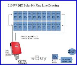 SMA Sunny Boy 6000w 6kW Solar Inverter BRAND NEW Grid Tie with Combiner Box UL1741