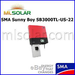 SMA Sunny Boy SB3000TL-US-22 Grid-Tie String Solar Inverter Made in the USA