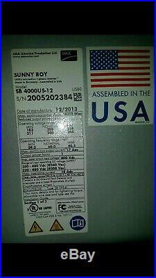 SMA Sunny Boy SB4000US 4000w 4kW Grid Tie Solar Panel Inverter