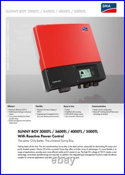 SMA Sunny Boy SB5000TL-21 Solar Inverter (230Volts 50Hz)