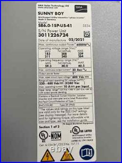 SMA Sunny Boy SB6.0-1SP-US-41 6KW Grid-Tied Solar Inverter Warranty until 2031