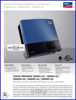 SMA Sunny Tripower 1500TL-US-10 3-phase PV Inverter New! Made in the USA
