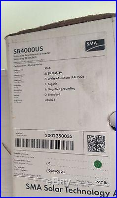 SMA SunnyBoy 4000w Solar Grid-tie Inverter sb4000US (NEW)