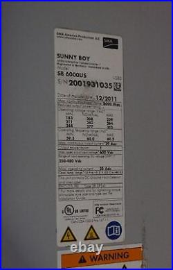 SMA SunnyBoy SB6000 US 6kW Solar Power Inverter with DC-DisconU-21 Disconnect
