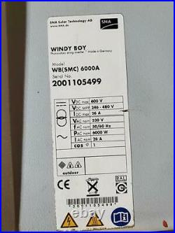 SMA WINDY BOY 6000 Watt 208/240/277 VAC Grid-Tie WIND Inverter