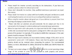 SOLAR GRID TIE MICRO INVERTER WATERPROOF IP65 WVC-700W Aluminium Alloy Silver