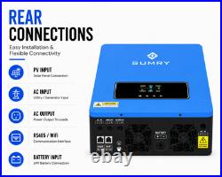 SUMRY 3.6KW Hybrid Solar Inverter 24V 120V Pure Sine Wave MPPT 120A Dual Output