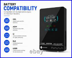 SUMRY 4000W 24V Hybrid Solar Inverter 140A MPPT Pure Sine Wave 120V AC