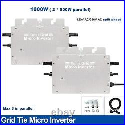 Smart Solar Microinverter Grid Tie 500W 1000W 1500W 2000W 3000W MPPT 120V/240VAC