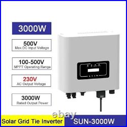 Solar Grid Tie Inverter 3KW Pure Sine Wave Limiter Sensor Wifi Plug Monitoring