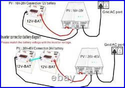 Solar Grid Tie Inverter 600W MPPT Adjustable Battery Durable Discharge Power