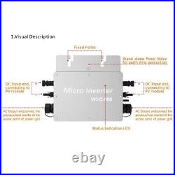 Solar Grid Tie Inverter 600W MPPT DC22-60V AC230V WIFI Pure Sine Wave Output