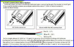 Solar Grid Tie Inverter Dc 24v-96v To Ac110-230v Limiter Export Battery 1200w