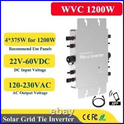 Solar Grid Tie Inverter WiFi 1200W DC 22V-50V AC 110V-220V Micro Power Inverter
