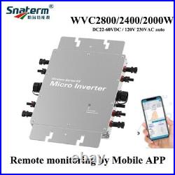 Solar Grid Tie Inverter WiFi 1200W DC 22V-50V AC 110V-220V Micro Power Inverter