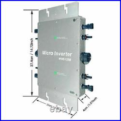 Solar Grid Tie Micro Inverter 1200W MPPT Pure Sine Wave 22V-60V to 80-260V 110V