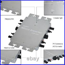 Solar Grid Tie Micro Inverter 300/600/1200W MPPT Pure Sine Wave 220V Waterproof