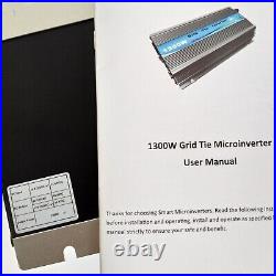 Solar Grid Tie Micro Inverter MPPT 1300W Input 120V 220v AC On Grid Power System