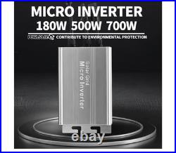 Solar Grid Tie Micro Inverter MPPT Smart Micro PV System 180W 500W 700W DC 18