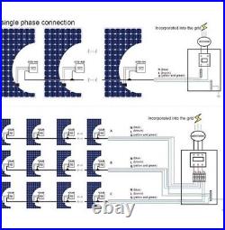 Solar Grid Tie Micro Inverter WiFi Control Auto Identification DC To AC Black US