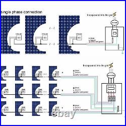 Solar Grid Tie Micro Inverter WiFi Control Auto Identification DC To AC Silver