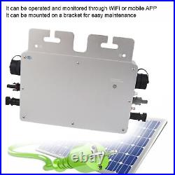 Solar Grid Tie Micro Inverter WiFi Control Auto Identification DC To AC Silver