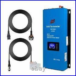 Solar Inverter 2000W 48V Grid Tie Limiter MPPT WiFi Monitor LCD Limiter Sensor