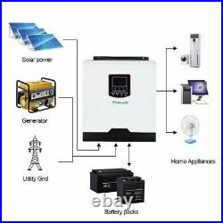 Solar Inverter 50Hz/60Hz Hybrid Pure Sine Wave PWM Battery Charger inversor Kit
