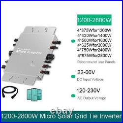 Solar Inverter Grid Tie 4 Circuits DC22-60V AC220V110V Durable Input PV Panels