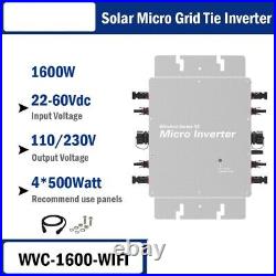 Solar Micro Grid Tie Inverter 1600W WVC Series Frequency IP65 Waterproof System
