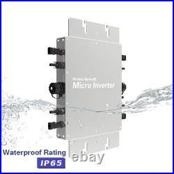 Solar Micro Grid Tie Power Inverter Input DC 22v-60v AC110v 220v App Monitoring