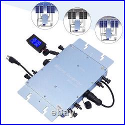 Solar Micro Inverter 1200W Grid Tie MPPT DC 17-50V AC 80-160V Waterproof