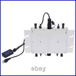 Solar Micro Inverter 1200W Grid Tie MPPT Pure Sine Wave DC-AC 110V Self-cooling