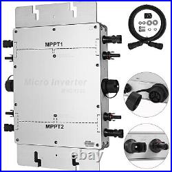 Solar Micro Inverter 1200W Grid Tie MPPT Pure Sine Wave DC to AC 110V Waterproof