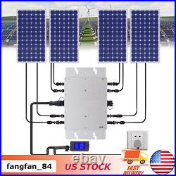 Solar Micro Inverter 1200W MPPT Grid Tie Pure Sine Wave DC to AC LCD Waterproof