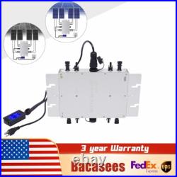 Solar Micro Inverter 1200W MPPT Grid Tie Pure Sine Wave DC to AC LCD Waterproof