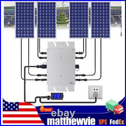 Solar Micro Inverter 1200W MPPT Grid Tie Pure Sine Wave DC to AC LCD Waterproof