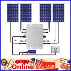 Solar Micro Inverter 1200W MPPT Grid Tie Pure Sine Wave DC to AC LCD Waterproof