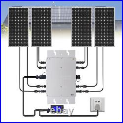 Solar Micro Inverter 1200W MPPT Grid Tie Pure Sine Wave DC to AC LCD Waterproof